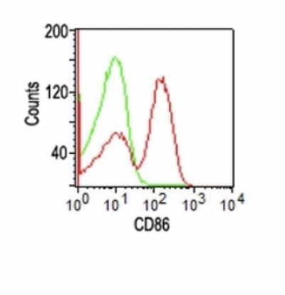 Flow Cytometry of human PBMCs using CD86 Monoclonal Antibody (BU63).