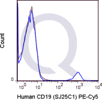 Human PBMCs were stained with 5 uL  .