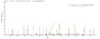 SEQUEST analysis of LC MS/MS spectra obtained from a run with QP8824 identified a match between this protein and the spectra of a peptide sequence that matches a region of HLA-B.