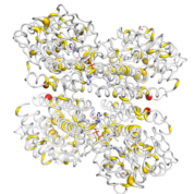 ACADS  protein 3D structural model from Catalog of Somatic Mutations in Cancer originally published in the paper COSMIC: somatic cancer genetics at high-resolution