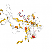 AZGP1  protein 3D structural model from Catalog of Somatic Mutations in Cancer originally published in the paper COSMIC: somatic cancer genetics at high-resolution