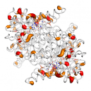 BDH2  protein 3D structural model from Catalog of Somatic Mutations in Cancer originally published in the paper COSMIC: somatic cancer genetics at high-resolution