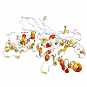 CD1E  protein 3D structural model from Catalog of Somatic Mutations in Cancer originally published in the paper COSMIC: somatic cancer genetics at high-resolution