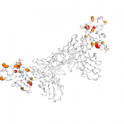 CD47  protein 3D structural model from Catalog of Somatic Mutations in Cancer originally published in the paper COSMIC: somatic cancer genetics at high-resolution