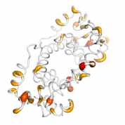 ETS1  protein 3D structural model from Catalog of Somatic Mutations in Cancer originally published in the paper COSMIC: somatic cancer genetics at high-resolution